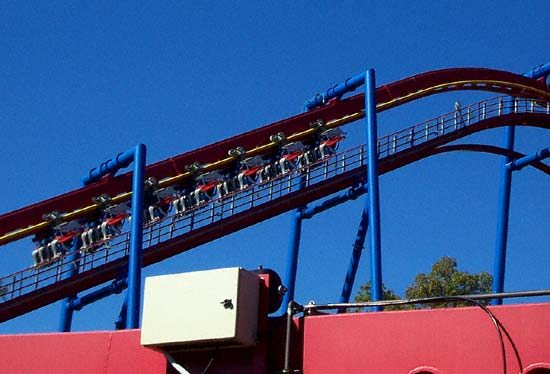 The Superman Ultimate Flight Rollercoaster At Six Flags Over Georgia, Austell, GA