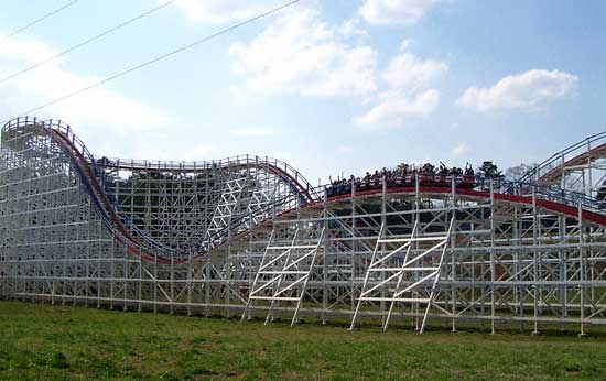 The Great American Scream Machine Rollercoaster at Six Flags Over Georgia, Austell, GA