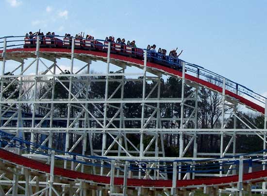 The Great American Scream Machine Rollercoaster at Six Flags Over Georgia, Austell, GA