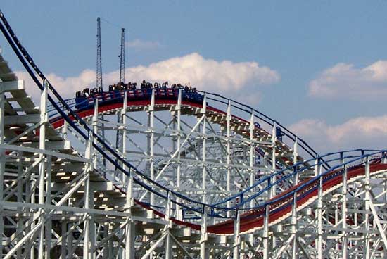 The Great American Scream Machine Rollercoaster at Six Flags Over Georgia, Austell, GA