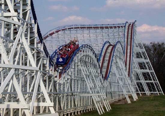 The Great American Scream Machine Rollercoaster at Six Flags Over Georgia, Austell, GA