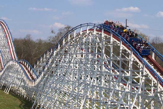 The Great American Scream Machine Rollercoaster at Six Flags Over Georgia, Austell, GA