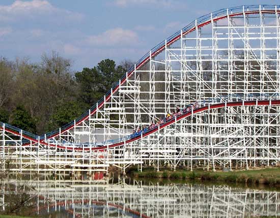 The Great American Scream Machine Rollercoaster at Six Flags Over Georgia, Austell, GA