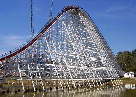 The Great American Scream Machine Rollercoaster at Six Flags Over Georgia, Austell, GA