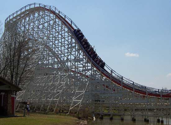 The Great American Scream Machine Rollercoaster at Six Flags Over Georgia, Austell, GA