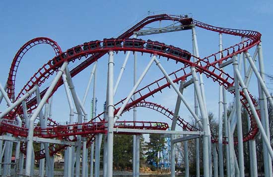 The Ninja Rollercoaster at Six Flags Over Georgia, Austell, GA