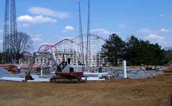 The Skull Island Water Play Area at Six Flags Over Georgia, Austell, GA