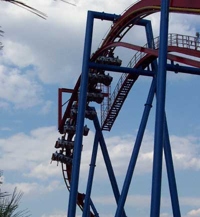 The Superman Ultimate Flight Rollercoaster at Six Flags Over Georgia, Austell, GA