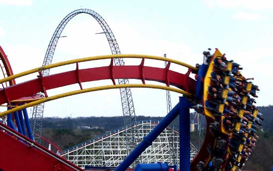 The Superman Ultimate Flight Rollercoaster at Six Flags Over Georgia, Austell, GA