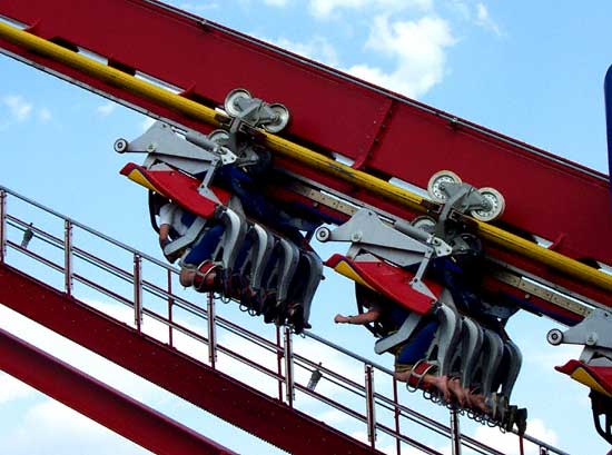 The Superman Ultimate Flight Rollercoaster at Six Flags Over Georgia, Austell, GA