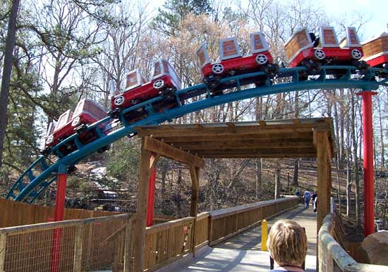 The Wyle E. Coyote Canyon Blaster Rollercoaster at Six Flags Over Georgia, Austell, GA