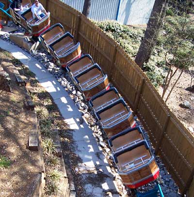 The Wyle E. Coyote Canyon Blaster Rollercoaster at Six Flags Over Georgia, Austell, GA