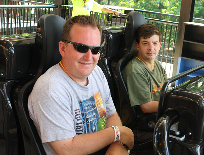 The new for 2011 Dare Devil Dive Roller Coaster at Six Flags Over Georgia, Austell, Georgia