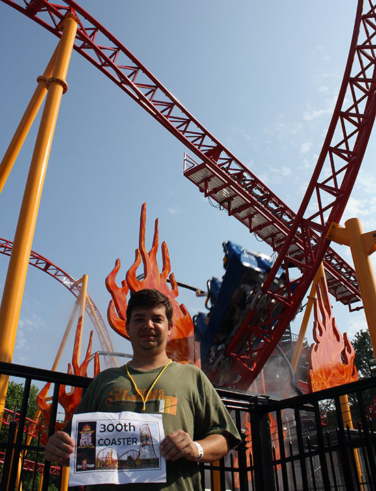 The new for 2011 Dare Devil Dive Roller Coaster at Six Flags Over Georgia, Austell, Georgia