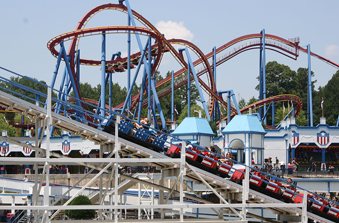 The Great American Scream Machine at Six Flags Over Georgia, Austell, Georgia