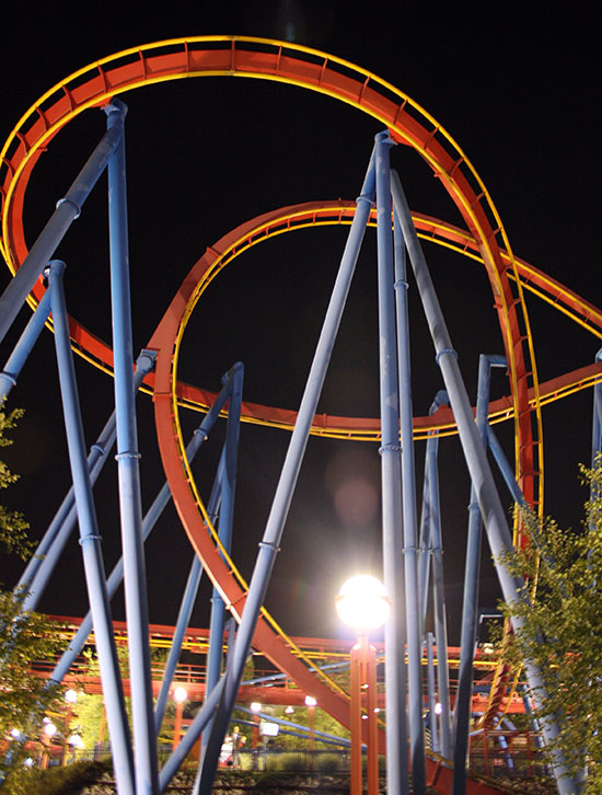 The Superman Roller Coaster at Six Flags Over Georgia, Austell, Georgia