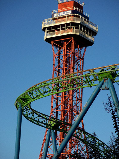 Shock Wave in the early morning at Six Flags Over Texas, Arlington, TX