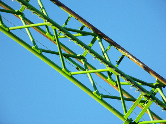 Shock Wave in the early morning at Six Flags Over Texas, Arlington, TX