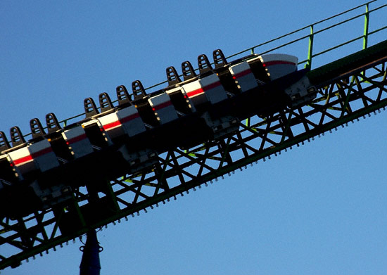 Shock Wave in the early morning at Six Flags Over Texas, Arlington, TX