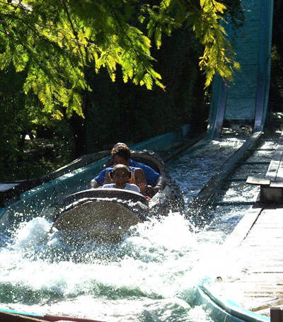 The El Aserradero Log Flume at Six Flags Over Texas, Arlington, TX