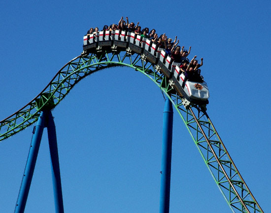 The Shock Wave Rollercoaster at Six Flags Over Texas, Arlington, TX