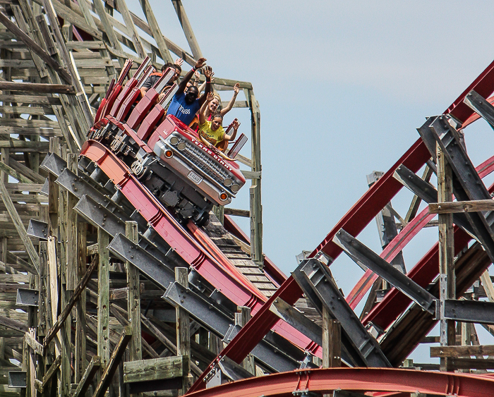 The New Texas Giant Rollercoaster at Six Flags Over Texas, Arlington, Texas