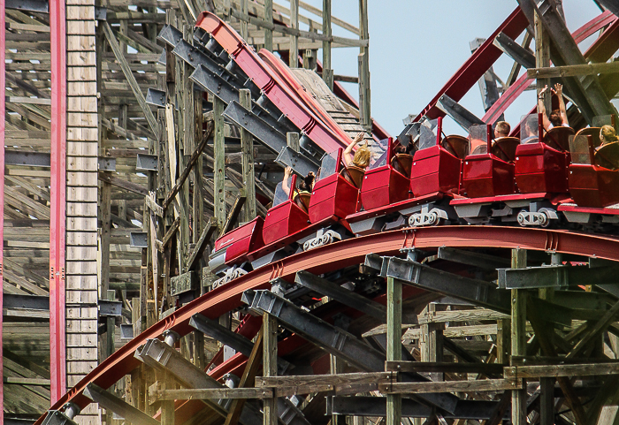 The New Texas Giant Rollercoaster at Six Flags Over Texas, Arlington, Texas