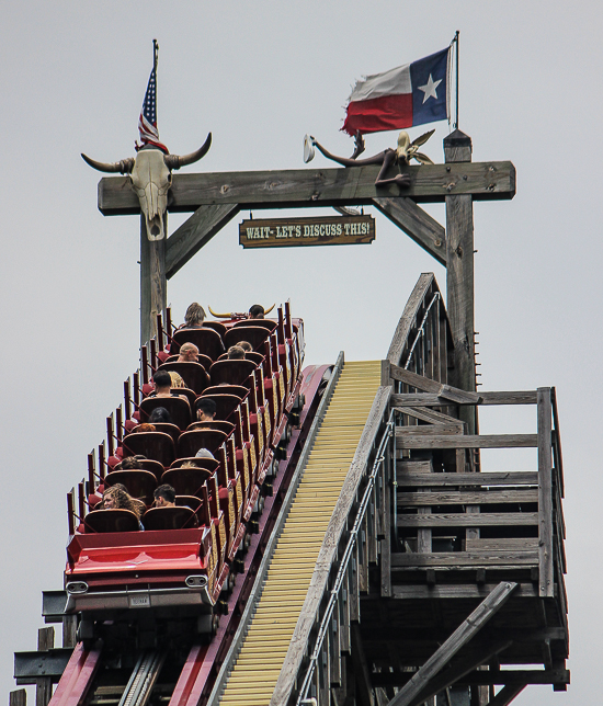 The New Texas Giant Rollercoaster at Six Flags Over Texas, Arlington, Texas