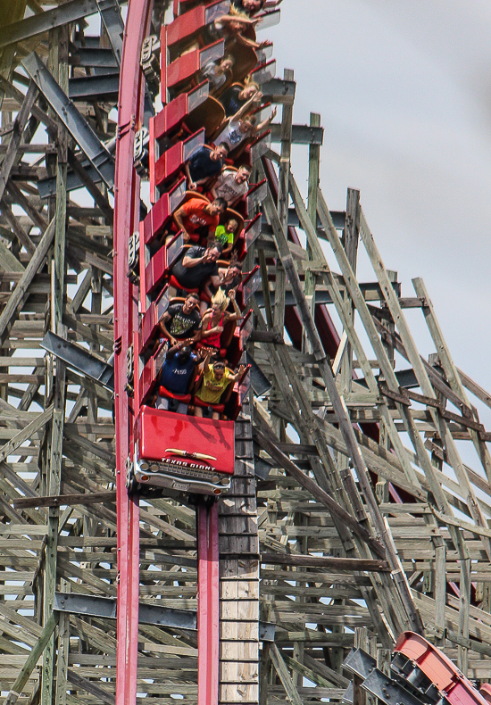 The New Texas Giant Rollercoaster at Six Flags Over Texas, Arlington, Texas