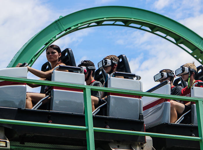 The Shock Wave / New Revolution Virtual Reality Rollercoaster at Six Flags Over Texas, Arlington, Texas