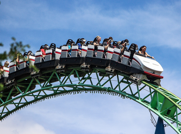 The Shock Wave / New Revolution Virtual Reality Rollercoaster at Six Flags Over Texas, Arlington, Texas