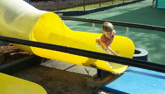 Bond Sliding in Looney Tunes Town at Six Flags St. Louis