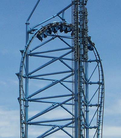 Mr. Freeze Rollercoaster at Six Flags St. Louis