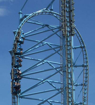 Mr. Freeze Rollercoaster at Six Flags St. Louis