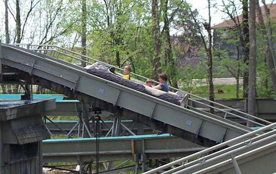 The Ice Mountain Plunge Log Flume at Six Flags St. Louis