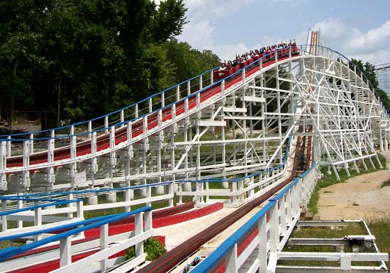 The Screamin Eagle Rollercoaster at Six Flags St. Louis, Allenton, MO