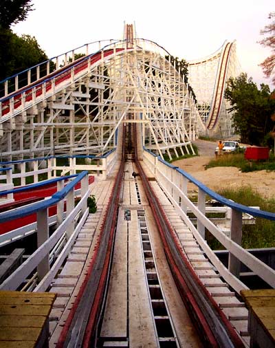 The Screamin Eagle Rollercoaster at Six Flags St. Louis, Allenton, MO