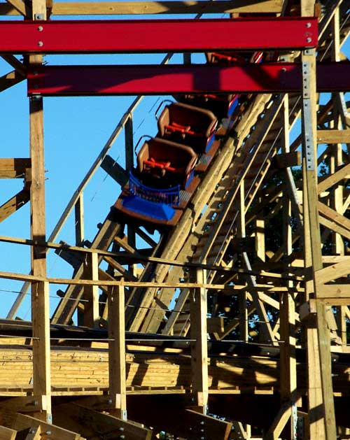 The New For 2008 Evel Knievel Rollercoaster at Six Flags St. Louis, Eureka, Missouri