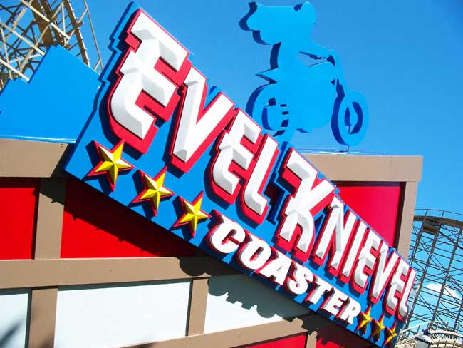 The New For 2008 Evel Knievel Rollercoaster at Six Flags St. Louis, Eureka, Missouri