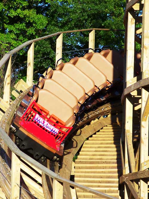 The New For 2008 Evel Knievel Rollercoaster at Six Flags St. Louis, Eureka, Missouri