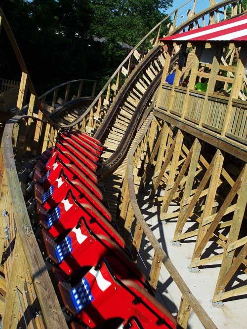 The New For 2008 Evel Knievel Rollercoaster at Six Flags St. Louis, Eureka, Missouri