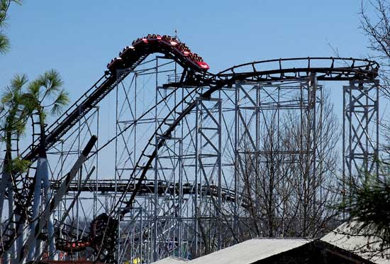 The Ninja Rollercoaster at Six Flags St. Louis, Allenton, Missouri