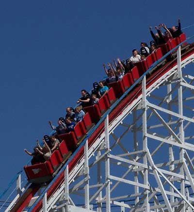 The Screaming Eagle Rollercoaster at Six Flags St. Louis, Allenton, Missouri