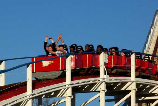 The Screaming Eagle Rollercoaster at Six Flags St. Louis, Allenton, Missouri