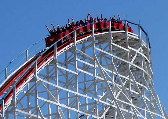 The Screaming Eagle Rollercoaster at Six Flags St. Louis, Allenton, Missouri