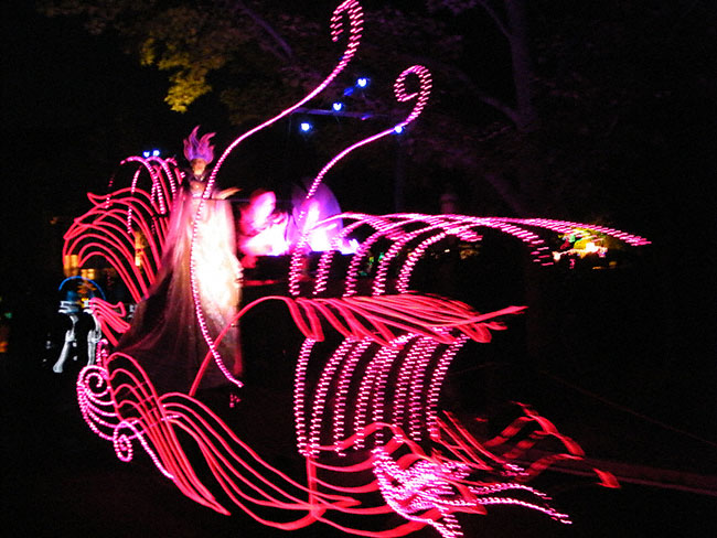 The Glow In The Dark Parade at Six Flags St. Louis, Eureka, Missouri