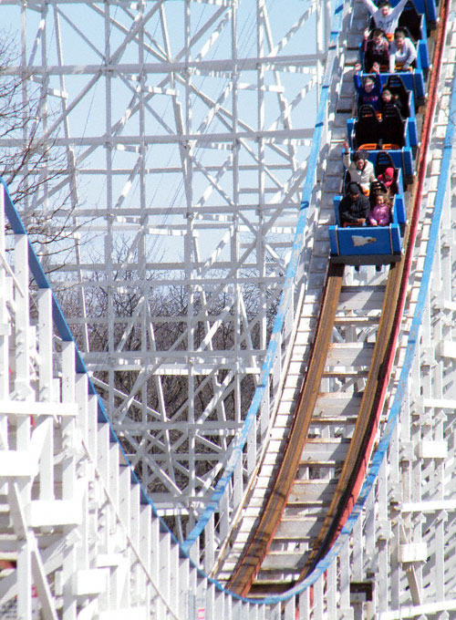 The Screaming Eagle Roller Coaster at Six Flags St. Louis, Eureka, Missouri