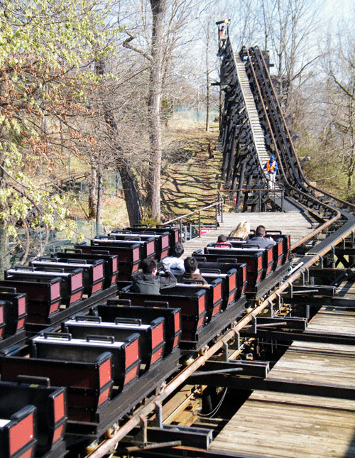 The River King Mine Train Roller Coaster at Six Flags St. Louis, Eureka, Missouri