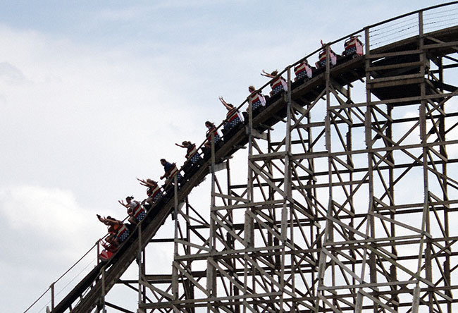 The Evel Knievel Rollercoasater at Six Flags St. Louis, Eureka, Missouri