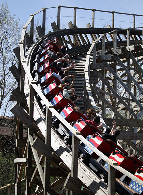 The Evel Knievel Rollercoaster at Six Flags St. Louis, Eureka, Missouri